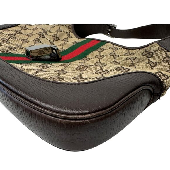 Gucci Monogram Jackie-O Dark Brown Hobo Shoulder Bag - Picture 4 of 10